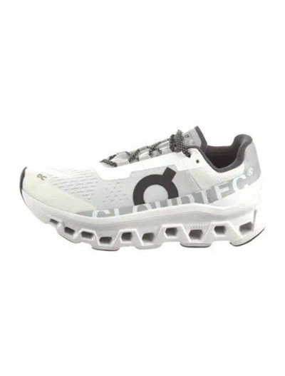 Pre-owned Hoka Mesh Printed Athletic Sneakers In White