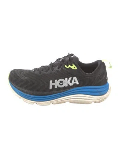Pre-owned Hoka Mesh Printed Sneakers In Black