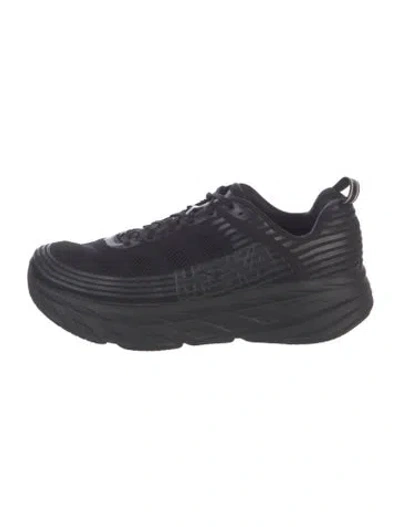 Pre-owned Hoka Mesh Printed Sneakers In Black