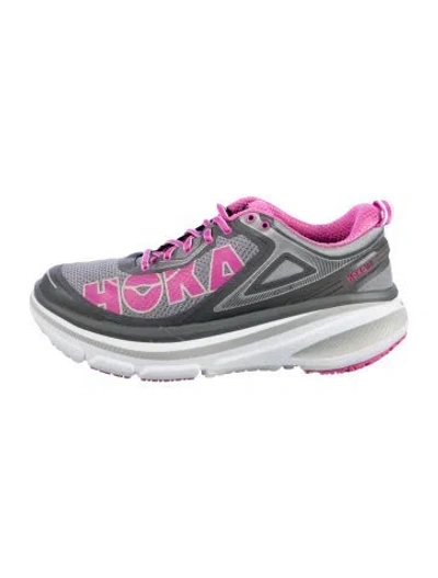 Pre-owned Hoka Mesh Printed Sneakers In Multi