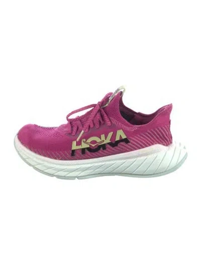 Pre-owned Hoka Mesh Printed Sneakers In Pink
