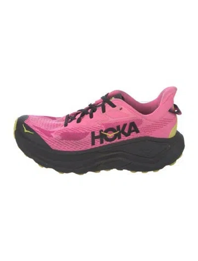 Pre-owned Hoka Mesh Printed Sneakers In Pink