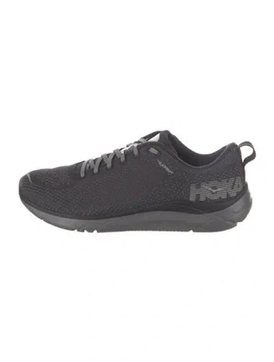 Pre-owned Hoka Mesh Sneakers In Black