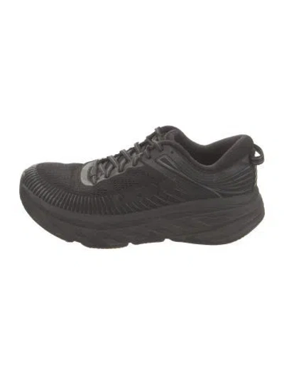 Pre-owned Hoka Mesh Sneakers In Black