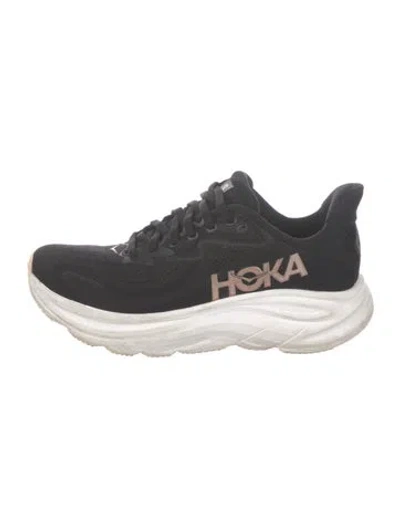 Pre-owned Hoka Mesh Sneakers In Black