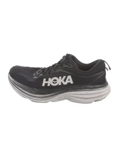 Pre-owned Hoka Mesh Sneakers In Black