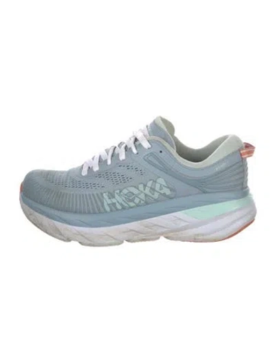 Pre-owned Hoka Mesh Sneakers In Blue