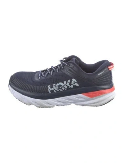 Pre-owned Hoka Mesh Sneakers In Blue