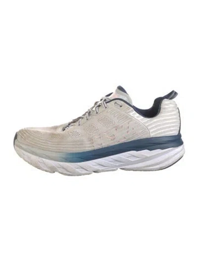 Pre-owned Hoka Mesh Sneakers In Gray