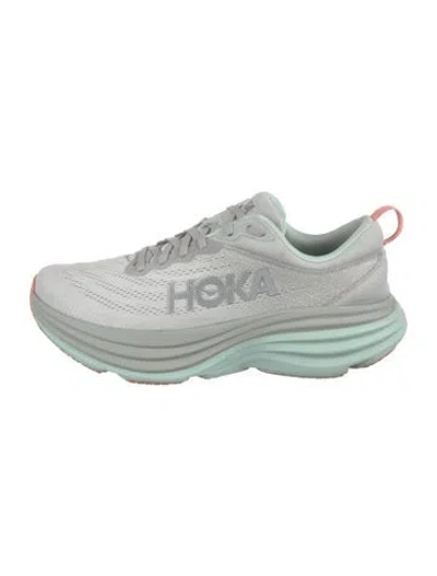 Pre-owned Hoka Mesh Sneakers In Gray