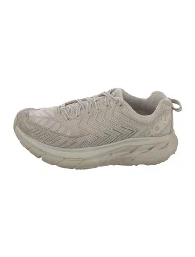Pre-owned Hoka Mesh Sneakers In Neutral