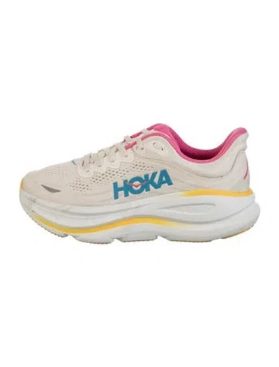 Pre-owned Hoka Mesh Sneakers In Neutral