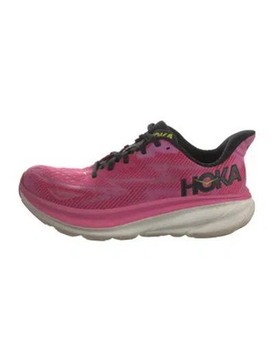 Pre-owned Hoka Mesh Sneakers In Pink