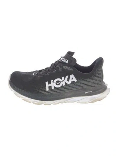 Pre-owned Hoka Mesh Striped Athletic Sneakers In Black