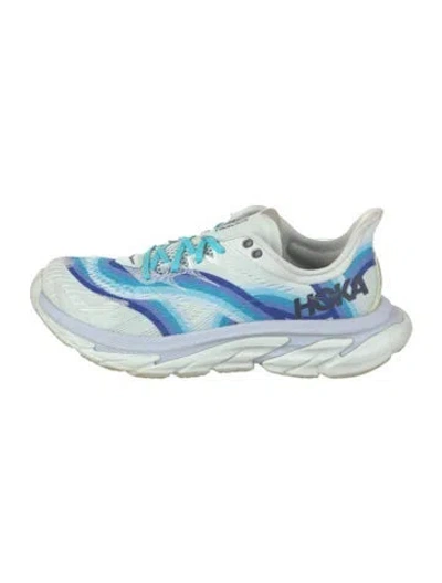 Pre-owned Hoka Mesh Striped Athletic Sneakers In Blue