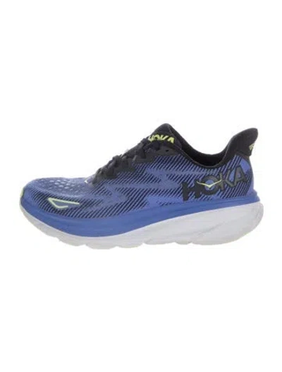 Pre-owned Hoka Mesh Striped Athletic Sneakers In Blue
