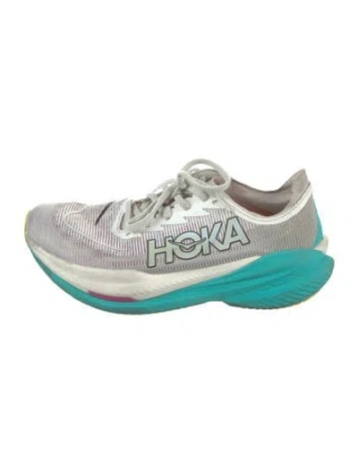 Pre-owned Hoka Mesh Striped Athletic Sneakers In Blue