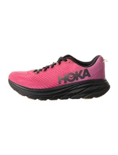 Pre-owned Hoka Mesh Striped Athletic Sneakers In Pink