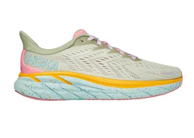 Pre-owned Hoka Movement Clifton 8 Free People (women's) Sneakers In Seaweed/green Tea