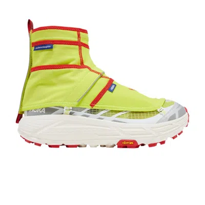 Pre-owned Hoka Nicole Mclaughlin X Mafate Three2 'white Neon' | Yellow | Men's Size 7.5