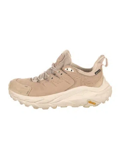 Pre-owned Hoka Nubuck Athletic Sneakers In Neutral