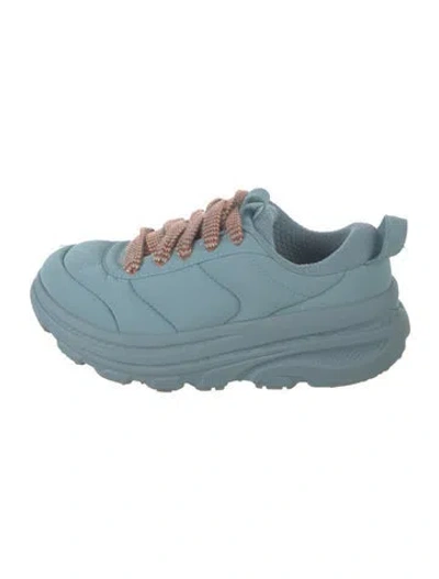 Pre-owned Hoka Nylon Athletic Sneakers In Blue