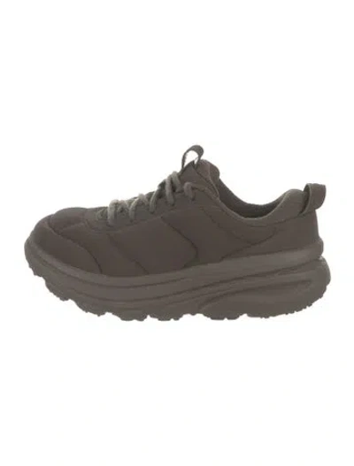 Pre-owned Hoka Nylon Athletic Sneakers In Grey