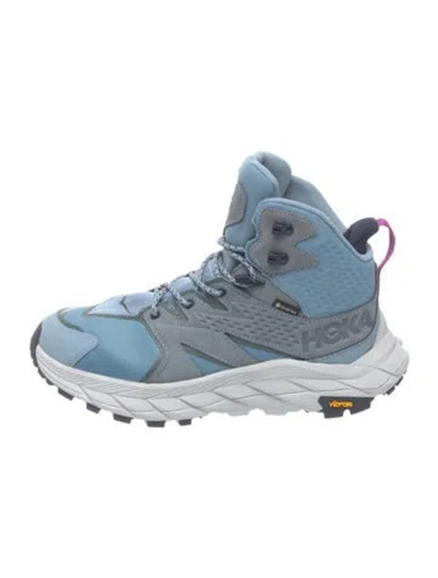 Pre-owned Hoka Nylon Hiking Boots In Blue