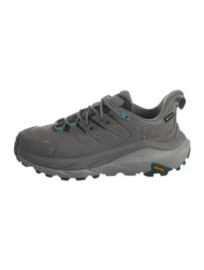 Pre-owned Hoka Nylon Mesh Accents Athletic Sneakers In Gray
