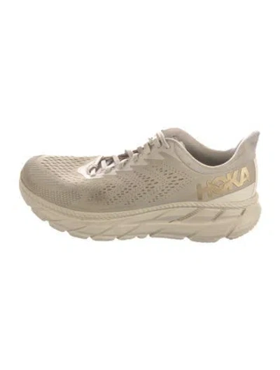 Pre-owned Hoka Nylon Mesh Accents Sneakers In Neutral