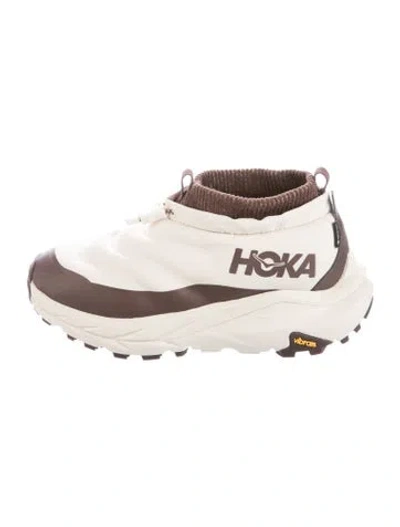 Pre-owned Hoka Nylon Printed Sneakers In Neutral