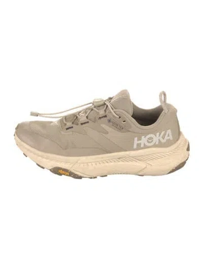 Pre-owned Hoka Nylon Sneakers In Neutral