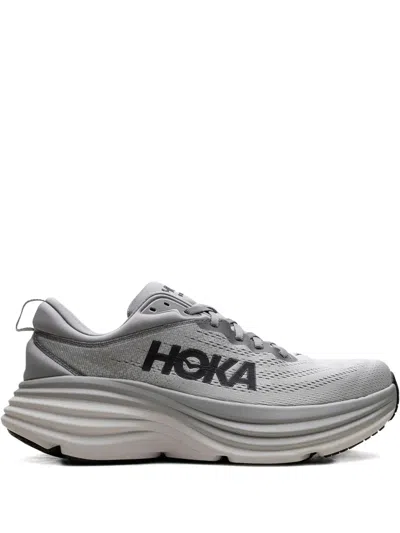 Hoka Outdoor Shoe Men Bondi 8 Sharkskin/harbor Mist In Gray