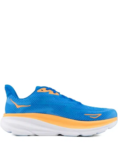 Hoka One Clifton 9 "coastal Sky/all Aboard" Sneakers In Blue