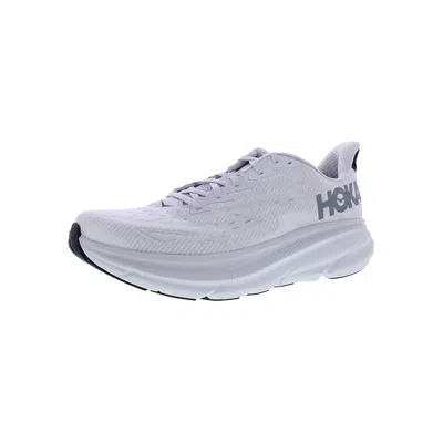 Hoka One Mens Clifton 9 Road Running Shoes - Nimbus Cloud/steel Wool In Gray