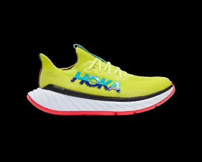 Pre-owned Hoka 11.5 Mens  One One Carbon X 3 Zest Pack Evening Primrose Scuba Blue In Yellow