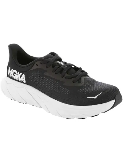 Hoka One One Arahi 7 Womens Fitness Round Toe Casual And Fashion Sneakers In Black