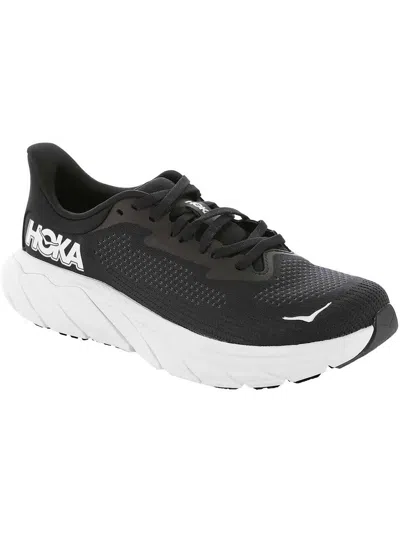 Hoka Arahi 7 Womens Fitness Round Toe Casual And Fashion Sneakers In Black/white