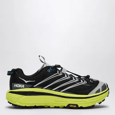 HOKA ONE ONE BLACK AND YELLOW MAFATE THREE2 SNEAKERS