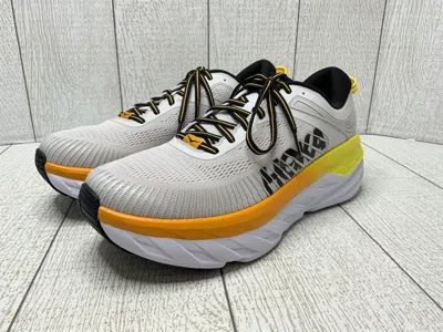 Pre-owned Hoka One One Bondi 7 Running Shoes Men's Us Sizes Colors Cushioned In Nimbus Cloud / Radiant Yellow