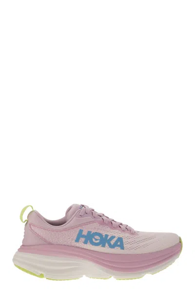Hoka One One Bondi 8 - Ultra-shortened Sports Shoe In Pink