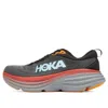 Hoka One One Bondi 8 'anthracite Blue Red' In Gray