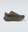 Hoka One One Bondi 8 Ts Caged Chunky Sneakers In Brown