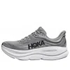 Hoka Bondi 9 Grey Low Top Sneakers With Maxi Logo Lettering On The Side In Tech Fabric Unisex In Gray