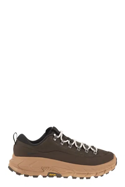 Hoka One One Brown Leather Sneaker