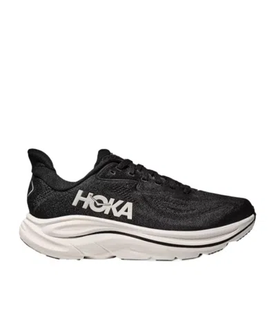 Hoka Clifton 10 Rubber-trimmed Jacquard Running Sneakers In Black