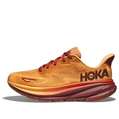 Hoka One One Clifton 9 'amber Haze' In Gold