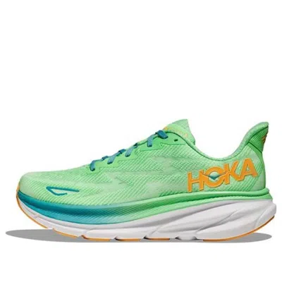 Hoka One One Clifton 9 'lemon Green' In Multi