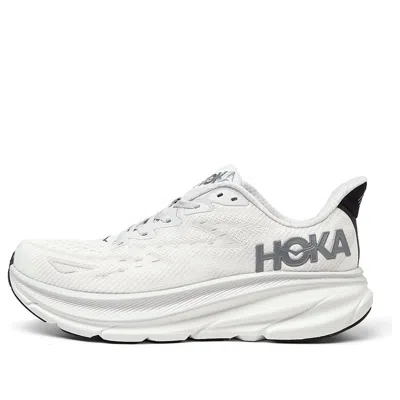 Hoka One One Clifton 9 'nimbus Cloud Steel Wool' In White