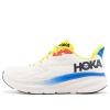 Hoka Mens Blanc De Blanc Clifton 9 Breathable Polyester-blend Low-top Trainers In White